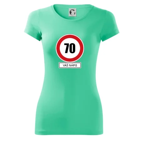 Dopravní značka - rychlost 70 - váš nápis