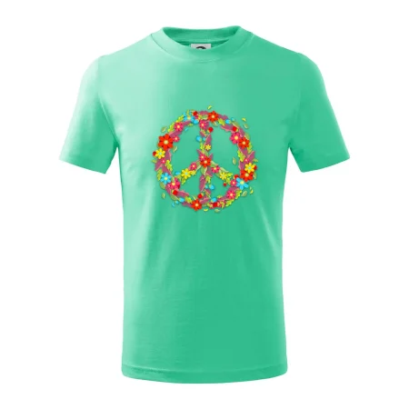 Peace symbol červené květiny
