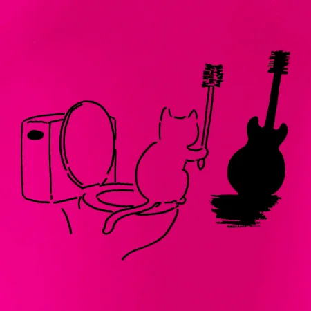 Kočka a kytara WC