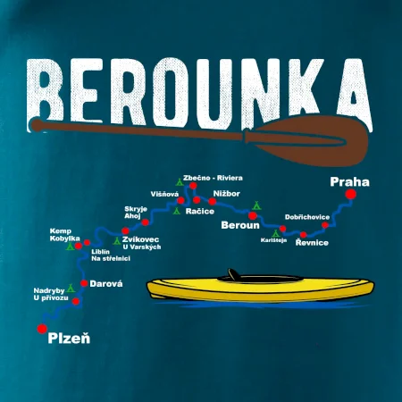 Mapa řeky Berounky