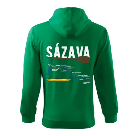 Mapa řeky Sázavy