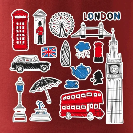 Velká Británie - kreslené ikonky