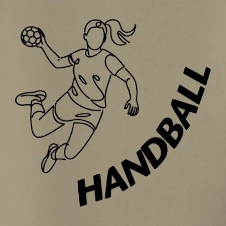 Handball nápis šikmo  - holka