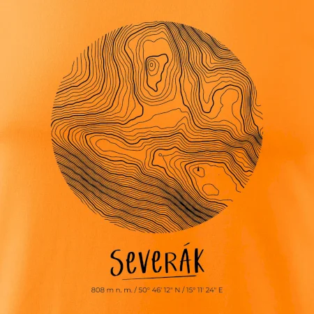 Severák - vrstevnice v kruhu