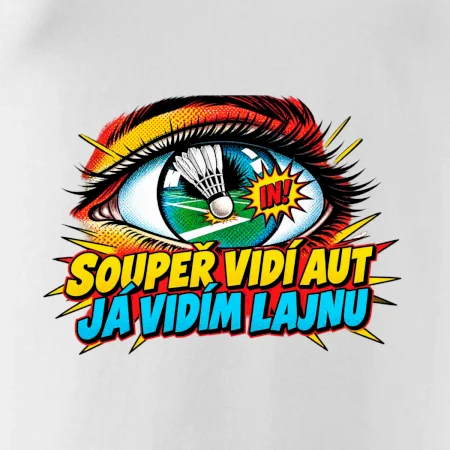 Badminton soupeř vidí aut já lajnu