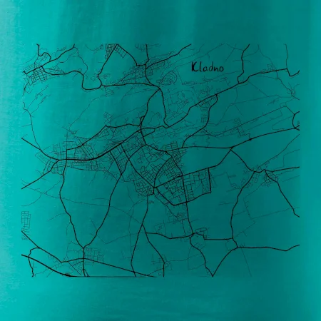 Černobílá mapa Kladno
