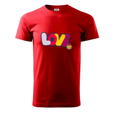 Love nápis s květinou