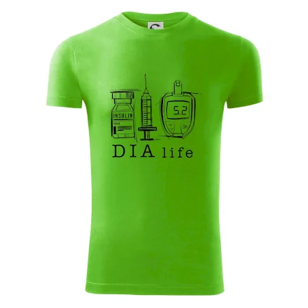 D I A life - kreslený insulin injekce a glukometr