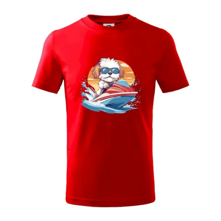 Bišonek na vodním skútru