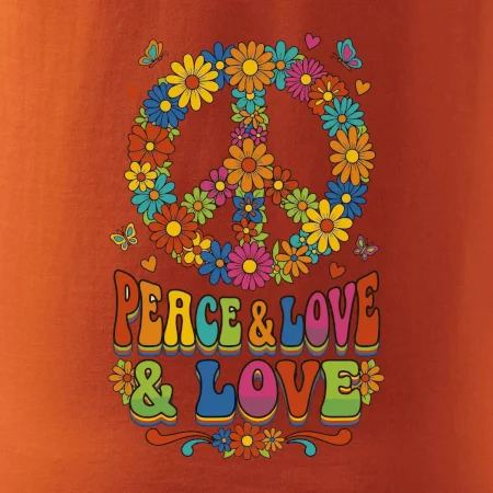 Peace and love - na výšku s květy