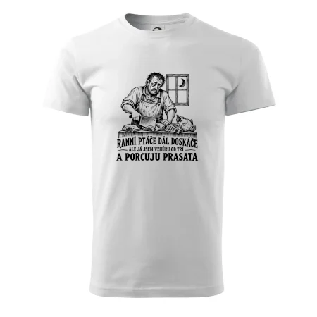 Řezník vzhůru od tří a porcuju prasata