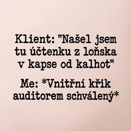 Klient a vnitřní auditorský křik