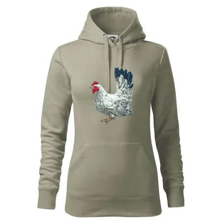 Slepice kreslená bílá