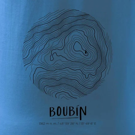 Boubín - vrstevnice v kruhu