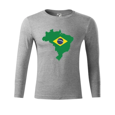 Brazílie vlajka v mapě