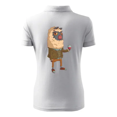 Alpaka s vínem muž