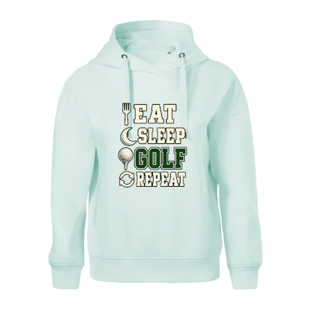 Eat sleep golf repeat typografie