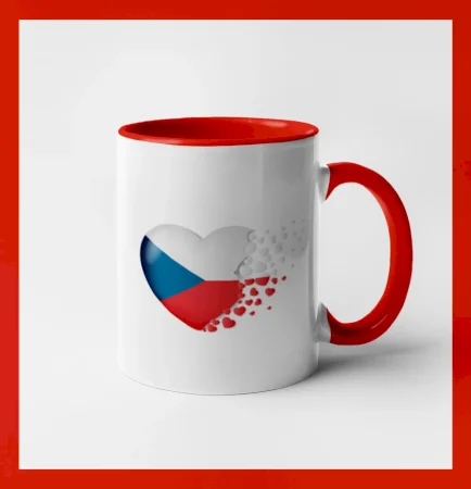 Vlajka s odlétajícími srdci - Česká