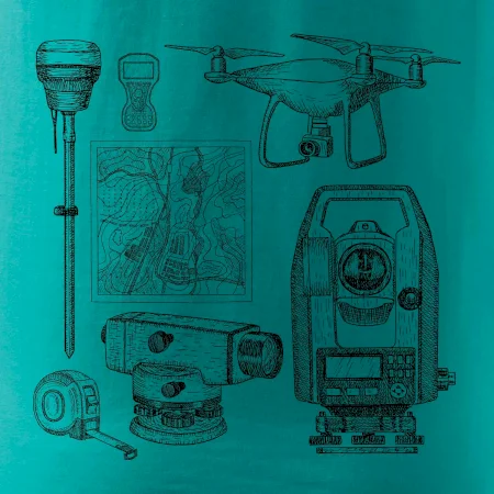 Geodet teodolit dron