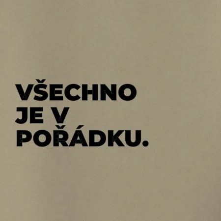 VŠECHNO JE V POŘÁDKU.