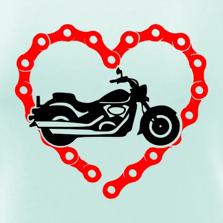 Moto srdce řetěz - chopper
