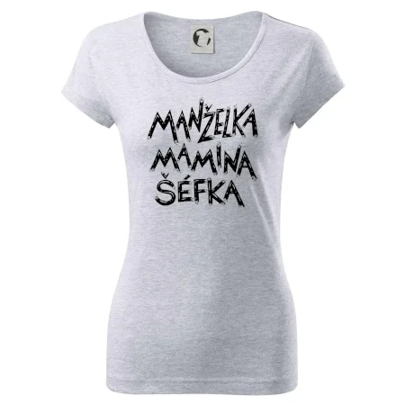 Manželka mamina šéfka - nápis štětkou (Pecka design)