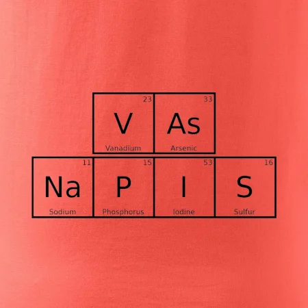 Vlastní nápis - periodická tabulka