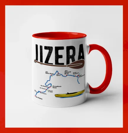 Mapa řeky Jizery