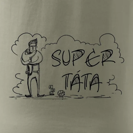 Kreslený nápis super táta