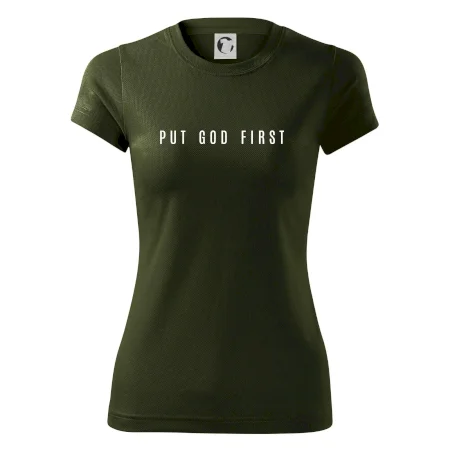 Put God first slabý nápis