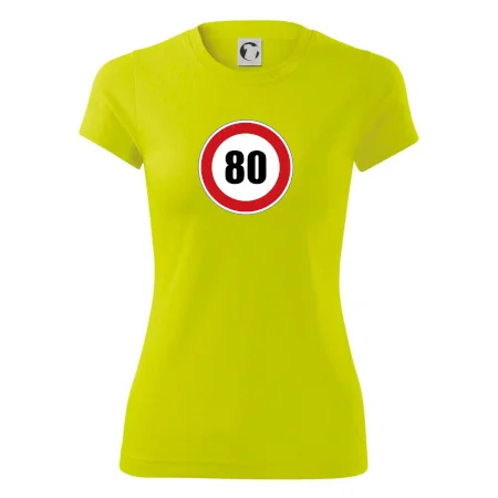 Dopravní značka - omezení rychlosti 80