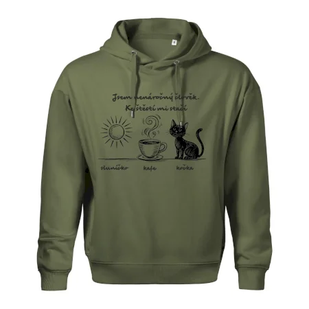 Jsem nenáročný člověk. Ke štěstí mi stačí sluníčko kafe kočka