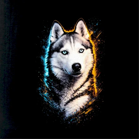 Obrázek polotón Husky hlava