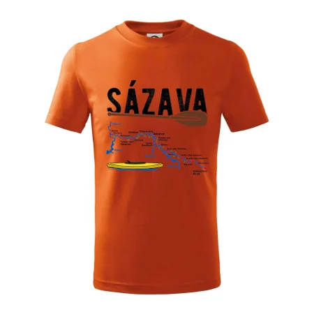 Mapa řeky Sázavy