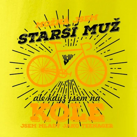 Starší muž - cyklista silniční kolo