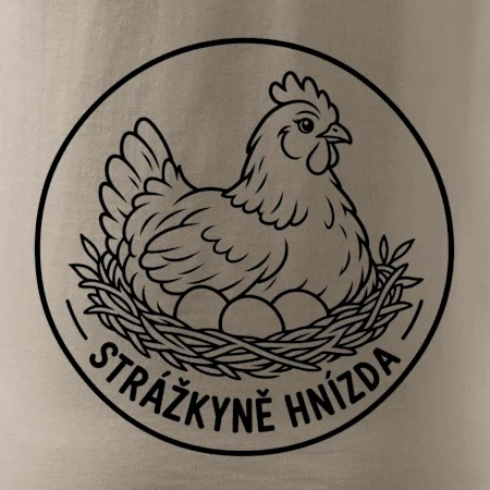 Strážkyně hnízda slepice v emblému