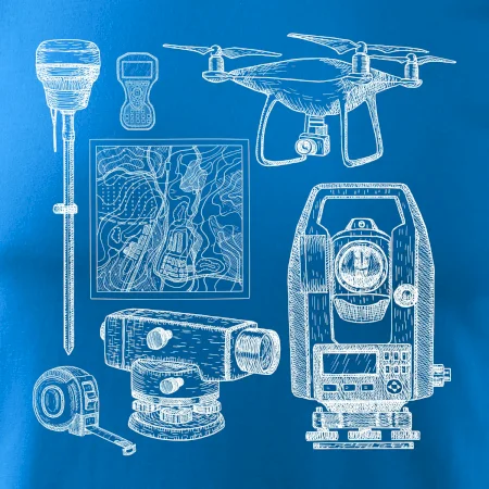 Geodet teodolit dron