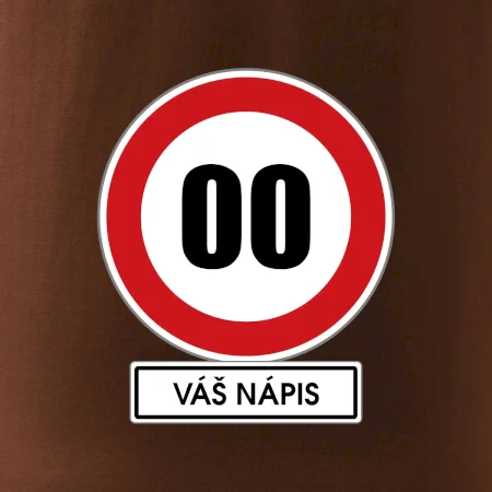 Dopravní značka - rychlost - váš nápis