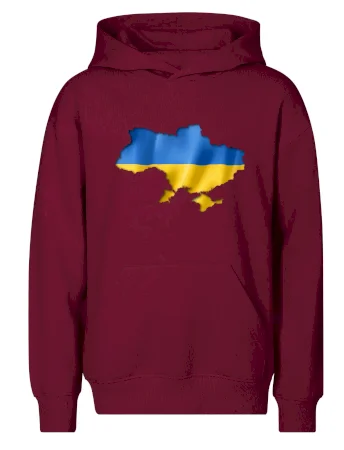Ukrajina vlajka mapa
