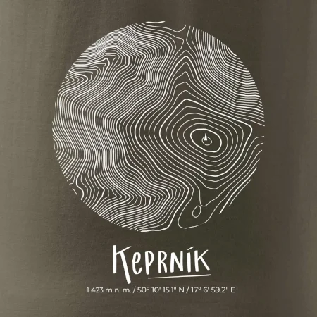 Keprník - vrstevnice v kruhu