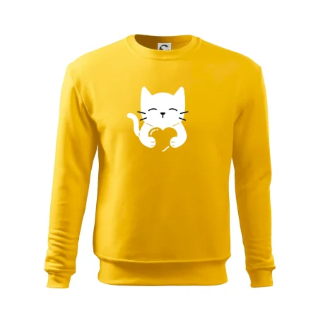 Kočka drží srdce