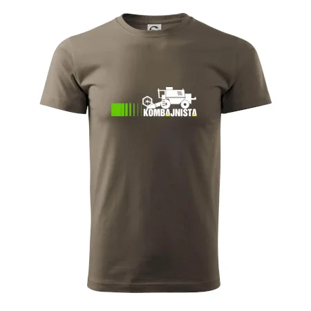 Kombajnista zelená a žlutá