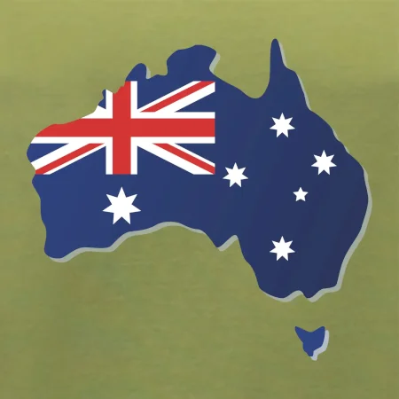 Austrálie - vlajka mapa