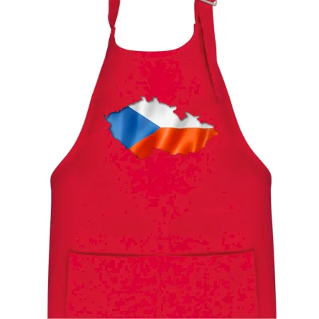 Česká vlajka v obrysu republiky