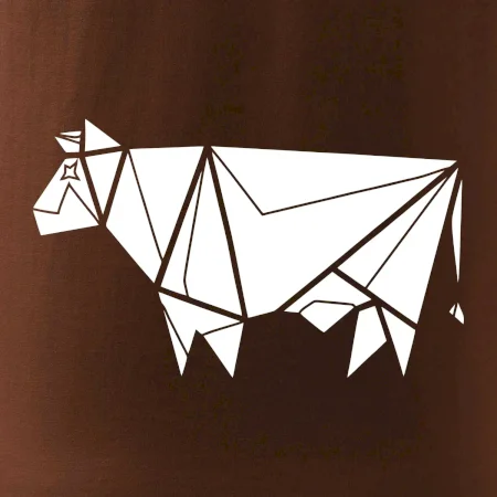 Origami kráva z boku