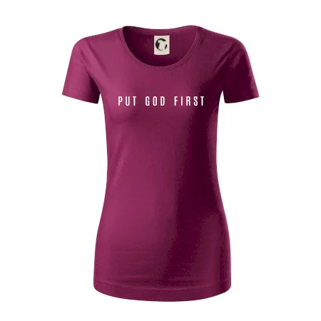 Put God first slabý nápis