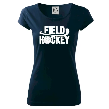 Field hockey míček a nápis