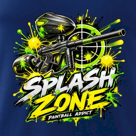 Neonový zásah splash zone paintball