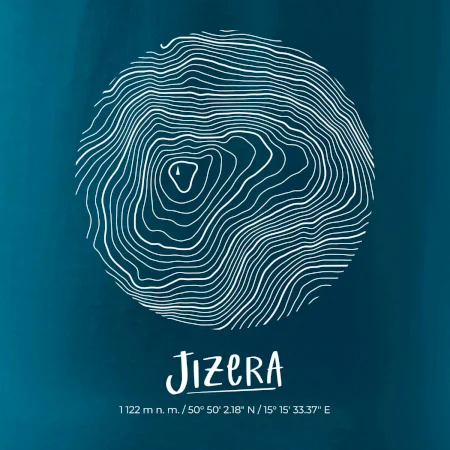 Jizera - vrstevnice v kruhu