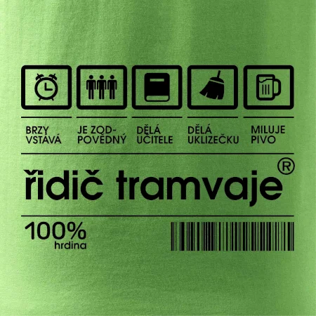 Čárový kód Řidič tramvaje